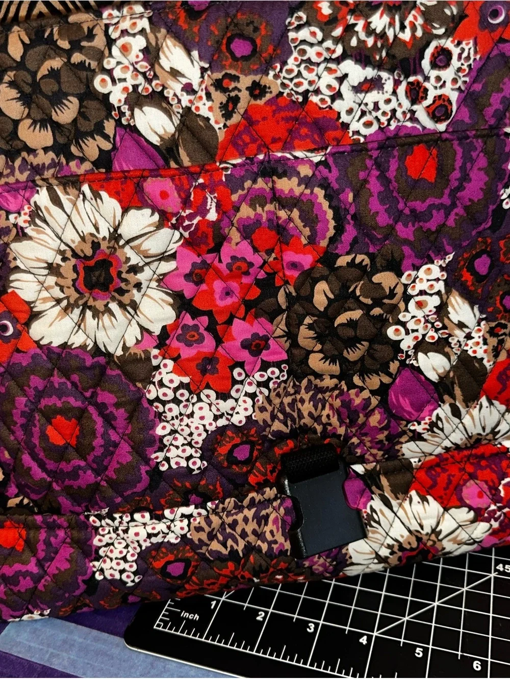 Vera Bradley Retired Rosewood Floral Laptop Messenger